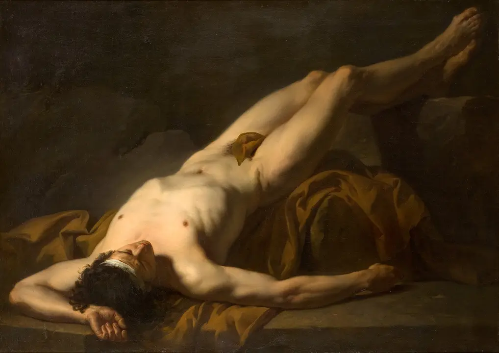 'El cuerpo de H&eacute;ctor' (1778, Jacques-Louis David, &oacute;leo sobre tela), en la colecci&oacute;n del Museo Fabre de Montpellier