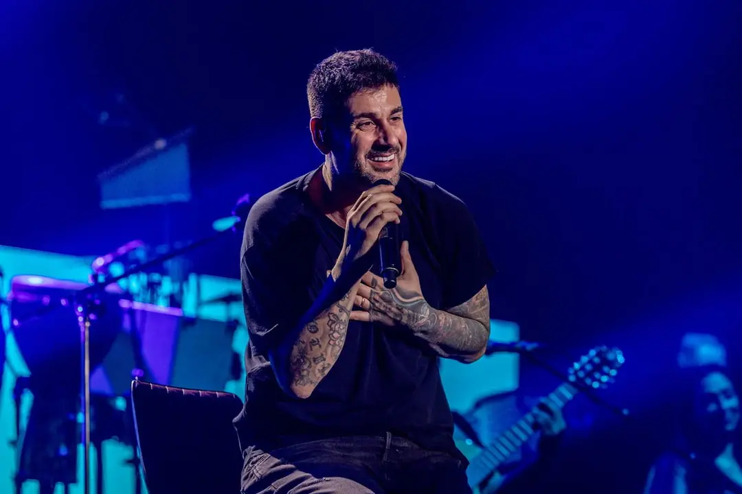 Melendi durante su concierto en Valencia / EFE