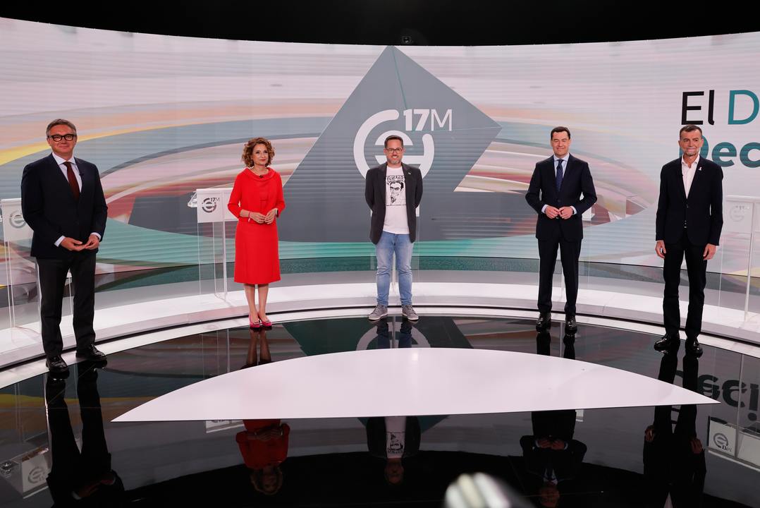 Instant&aacute;nea del debate de este lunes en Canal Sur / EFE