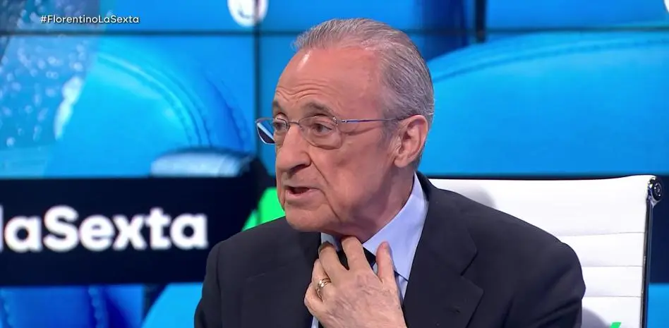 Florentino P&eacute;rez en la entrevista con Josep Pedrerol