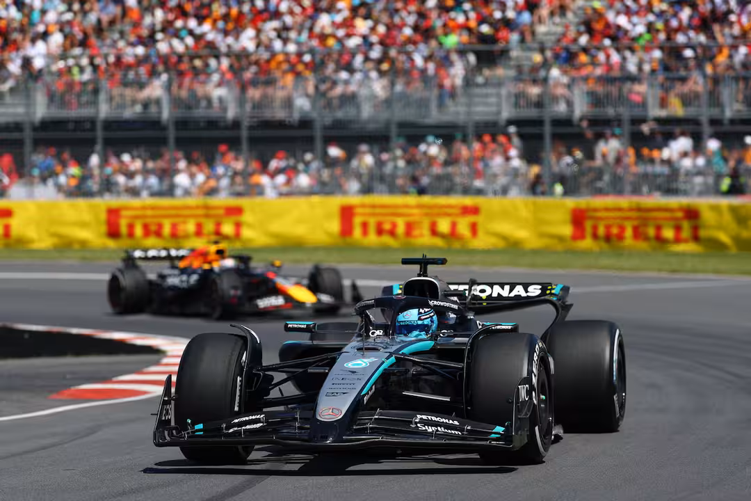 George Rusell durante el gran premio de C&aacute;nada de 2025 / Clive Rose (AFP)