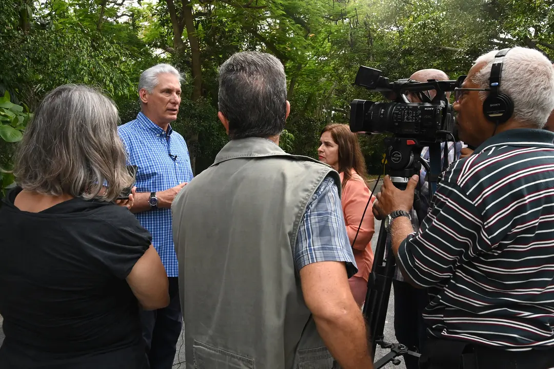 El presidente de Cuba, Miguel D&iacute;az-Canel, anunciando las reformas liberalizadoras. Presidencia de Cuba/Estudios Revoluci&oacute;n