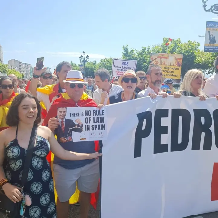 La presidenta de la CEUC en la manifestaci&oacute;n del pasado domingo / JSC