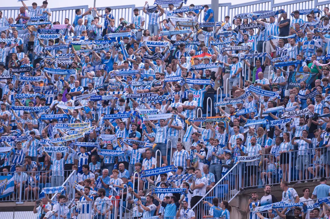Afici&oacute;n malaguista en La Rosaleda / M&aacute;laga CF