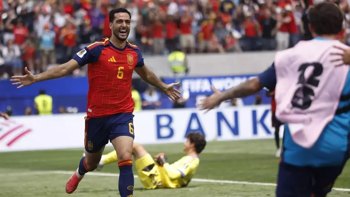 Mikel Merino evit&oacute; la pr&oacute;rroga al anotar el 2-1 ante B&eacute;lgica