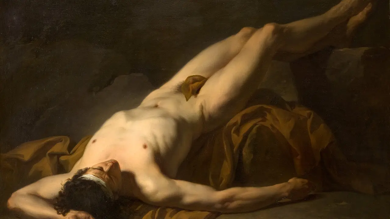 'El cuerpo de H&eacute;ctor' (1778, Jacques-Louis David, &oacute;leo sobre tela), en la colecci&oacute;n del Museo Fabre de Montpellier