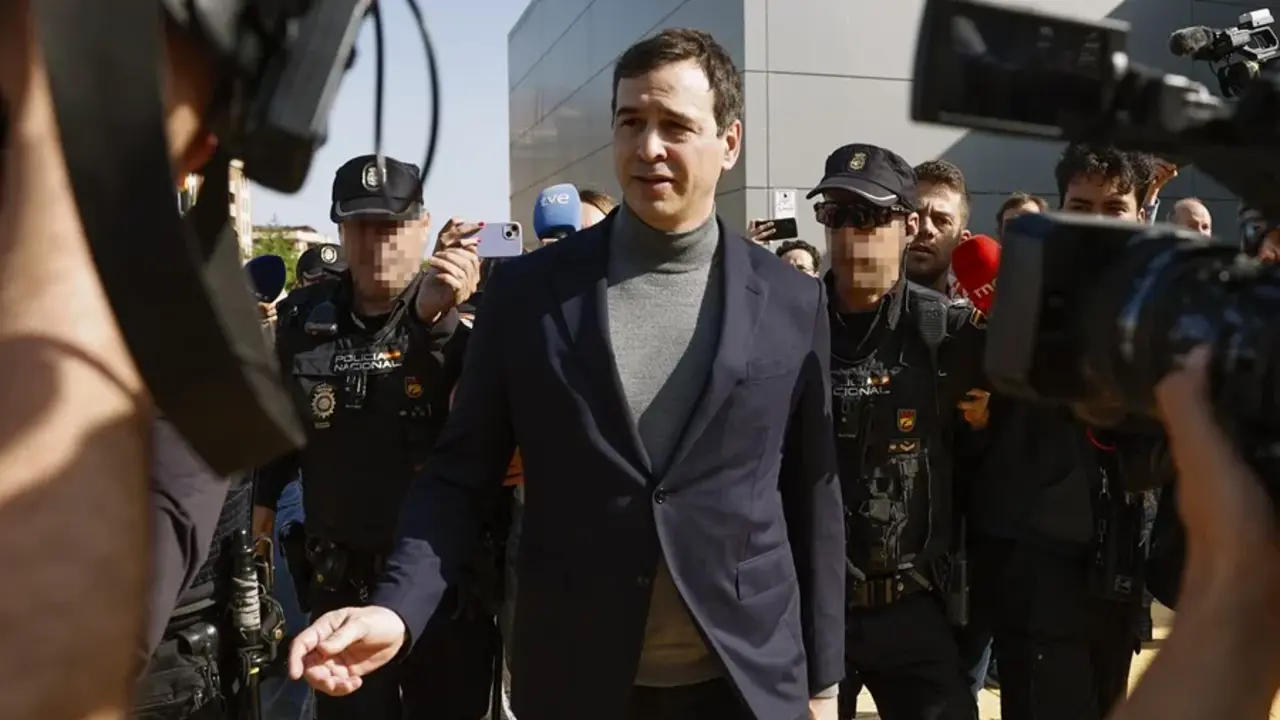 David S&aacute;nchez, hermano del presidente del Gobierno, tras declarar en los Juzgados de Badajoz / EFE