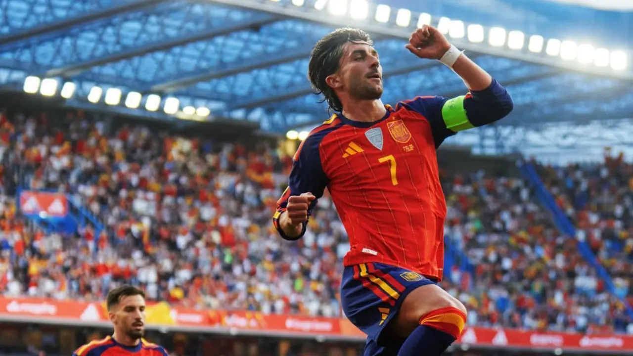 Ferr&aacute;n celebrando su gol ante Irak