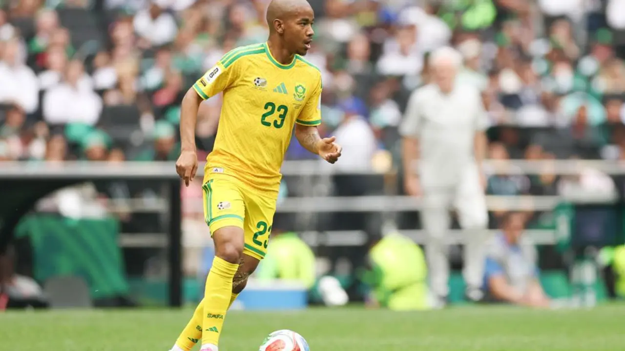 El futbolista Jayden Adams disputando un encuentro del Mundial 2026