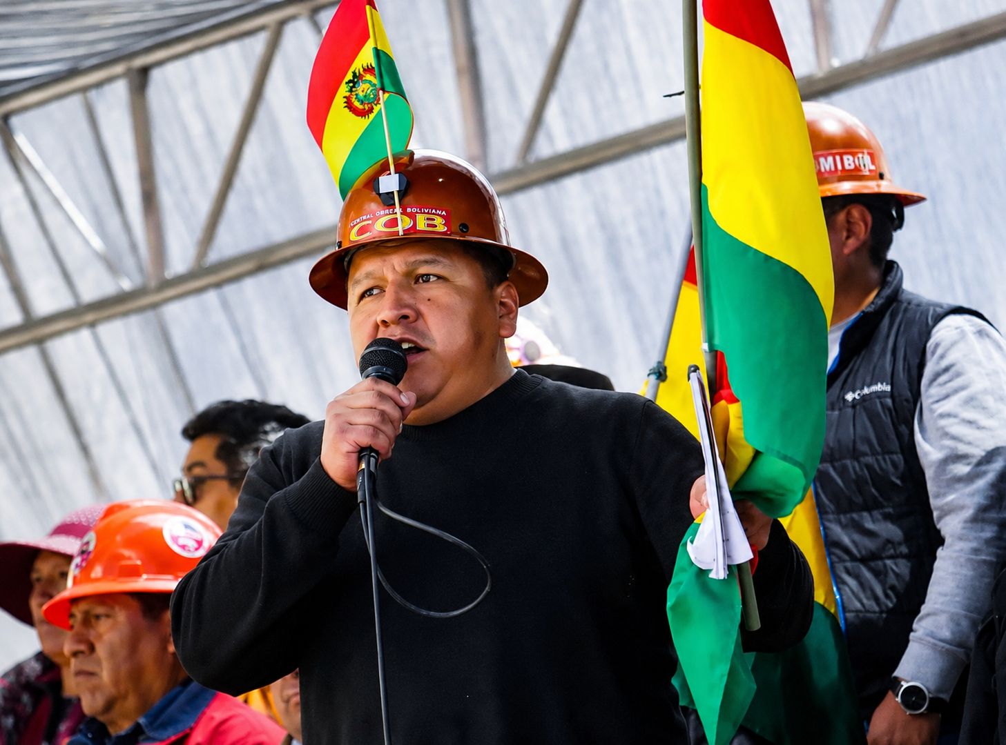 Mario Argollo, secretario ejecutivo de COB. Central Obrera Boliviana