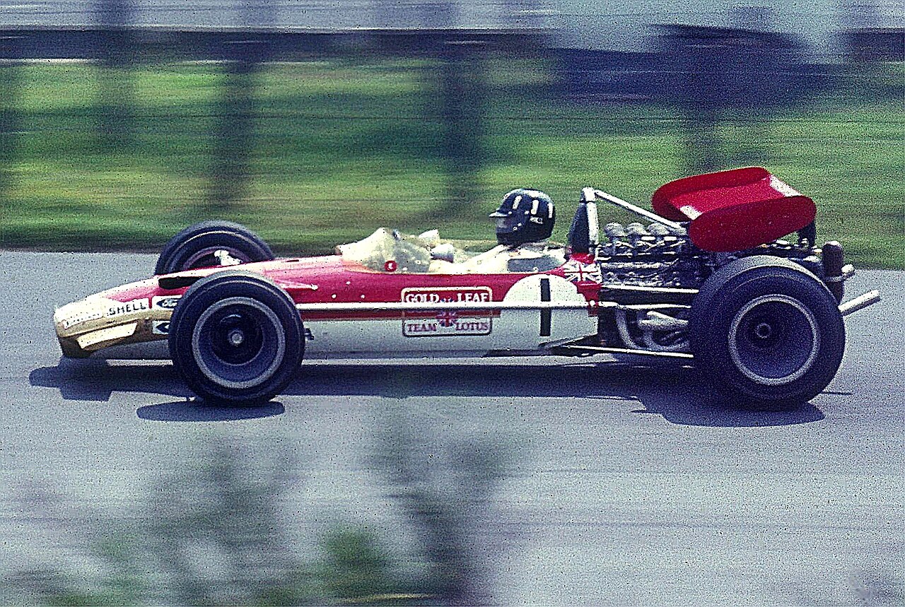 El Lotus 49B de Graham Hill, portando los colores de Gold Leaf / Lothar Spurzem