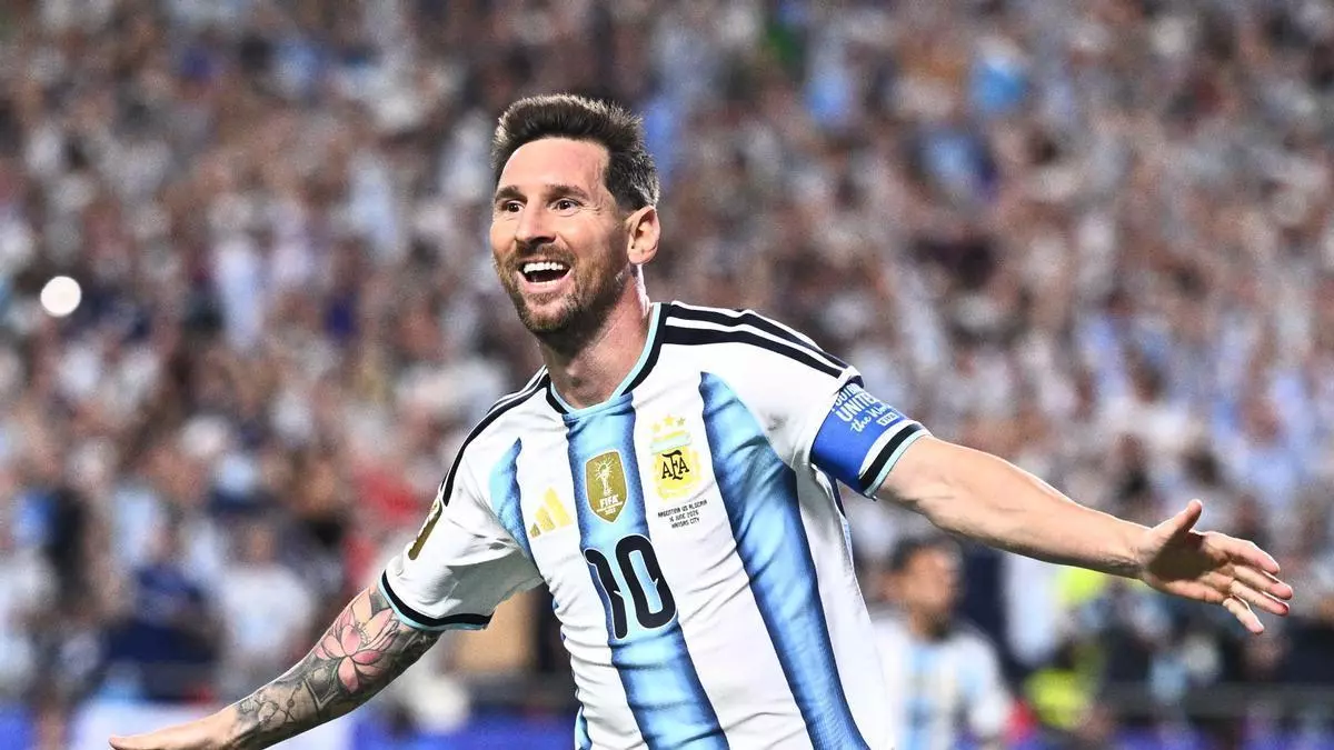 Leo Messi, tras marcar uno de los tres goles en el debut en el Mundial 2026. / Europa Press